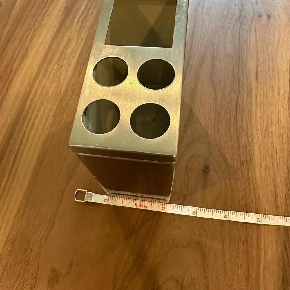 Toothbrush holder, metallic finish, like new